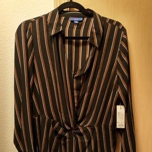 Black stripe Apt.9 blouse size XL